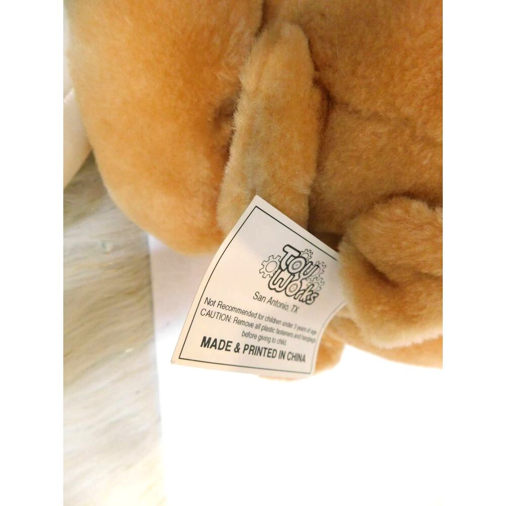 Vintage 1990s Toy Works Wassup Bone Shar Pei Dog Plush Stuffed Animal NWT 14" - Picture 12 of 12